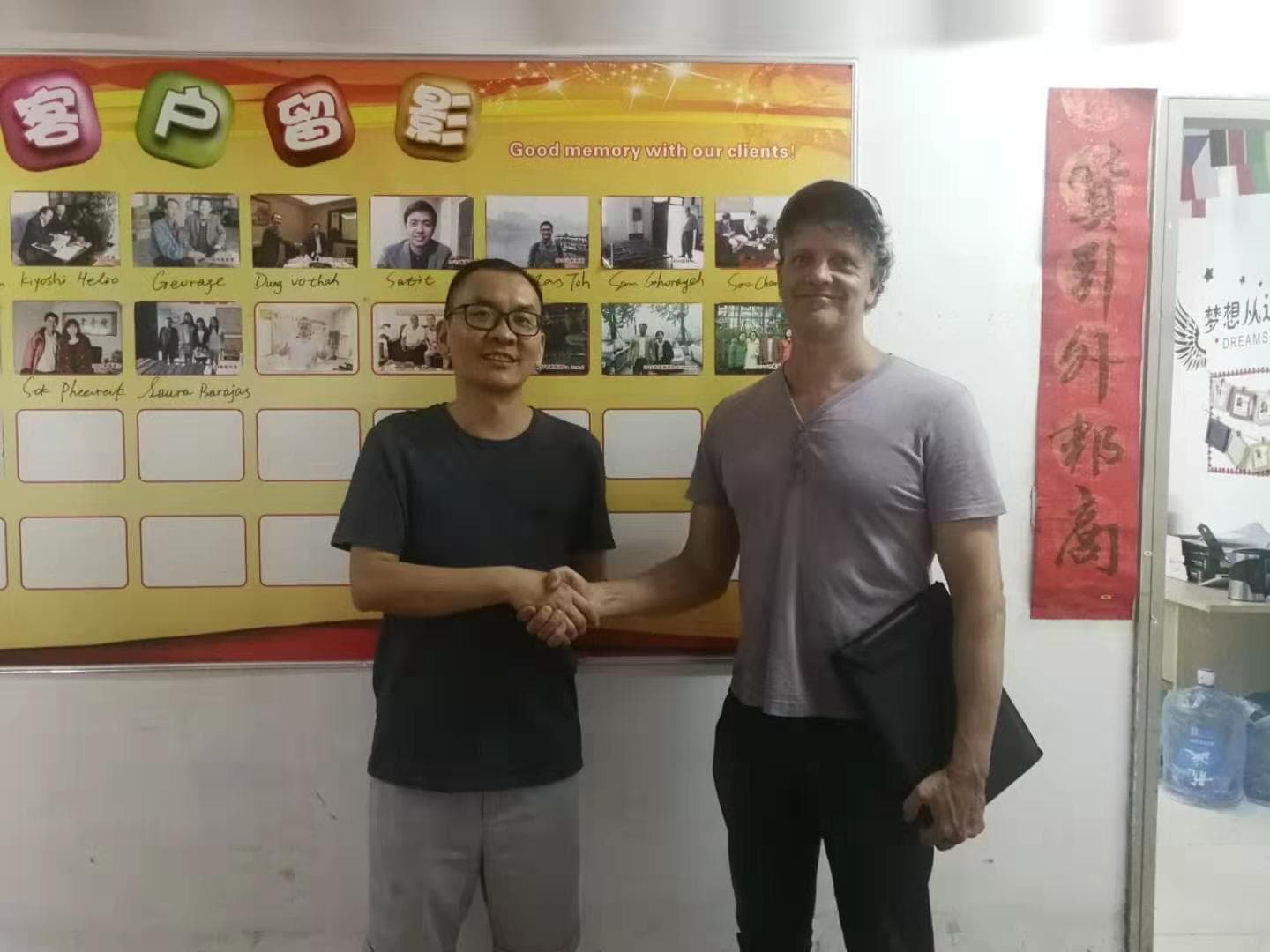 Meeting manufacturing suppliers for Jaime Alexander in Chongqing, China, 2018