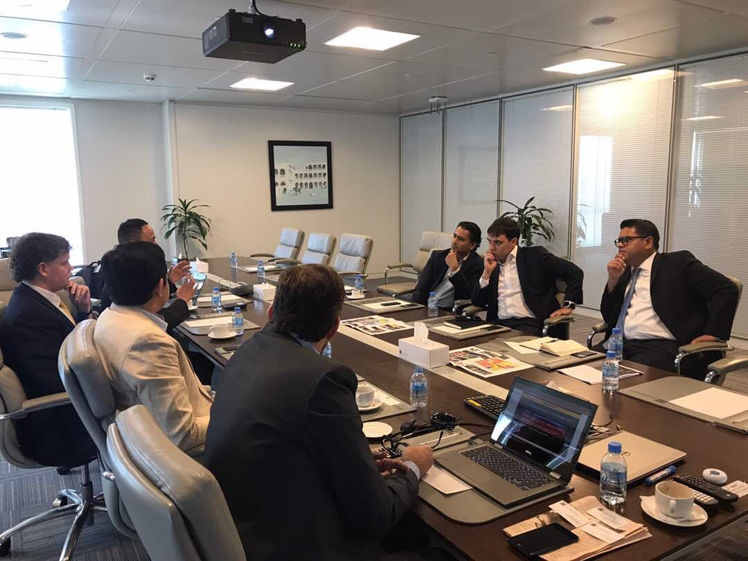Presenting to the Qatar Investment Authority at its Doha headquarters, 2017
